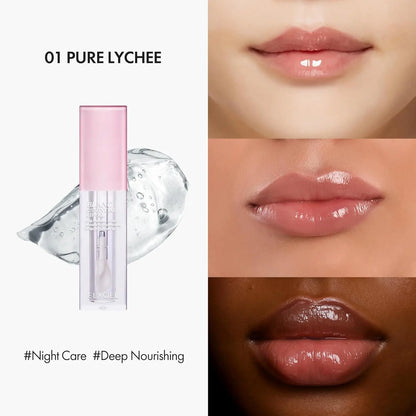 ELROEL Blanc Essential Lip Oil - Official 50HR Moisturizing & Hydrating Korean Lip Gloss with 6 Botanical Extracts, Lightweight Non-Sticky Clear Essence for Overnight Repair, 0.15 Fl Oz