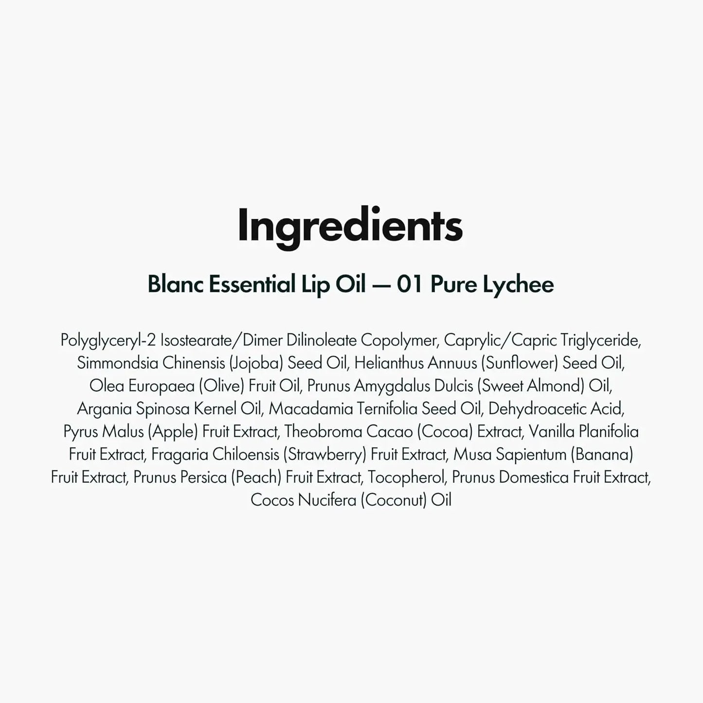 ELROEL Blanc Essential Lip Oil - Official 50HR Moisturizing & Hydrating Korean Lip Gloss with 6 Botanical Extracts, Lightweight Non-Sticky Clear Essence for Overnight Repair, 0.15 Fl Oz