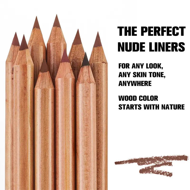 PHOFAY 12-Color Nude Lip Liner Set | Waterproof & Ultra-Smooth Lip Pencils | Ideal Gift for Everyday Makeup
