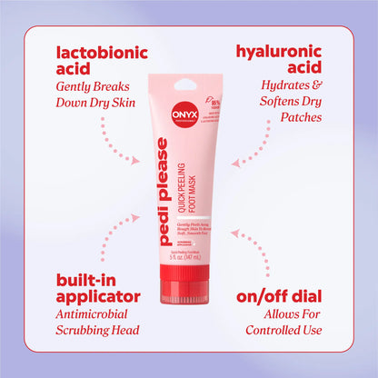 Onyx Professional 3-Step Foot Facial | Includes 3 Products to Smooth, Soften & Moisturize Dry & Callused Feet with Pedi Please, Pedi Polisher, & Cracked Heel Balm