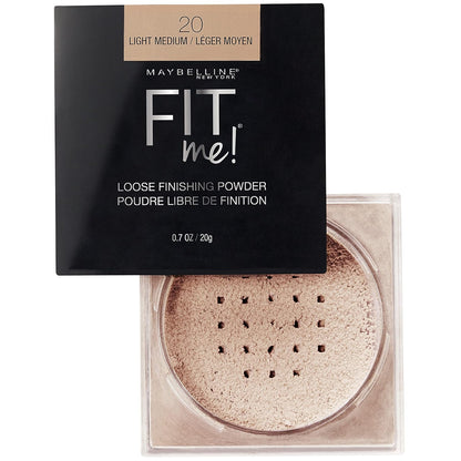 Maybelline Fit Me Loose Setting Powder - Face Makeup & Finishing Powder, Light Medium, 1 Count