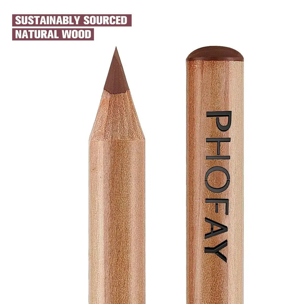 PHOFAY 12-Color Nude Lip Liner Set | Waterproof & Ultra-Smooth Lip Pencils | Ideal Gift for Everyday Makeup