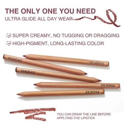 PHOFAY 12-Color Nude Lip Liner Set | Waterproof & Ultra-Smooth Lip Pencils | Ideal Gift for Everyday Makeup