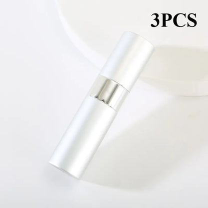 3Pcs 8Ml Aluminium Refillable Perfume Atomizer Bottle Set - Lightweight Leak-Proof Empty Cosmetic Cologne Containers with Funnel, Home Decor Organizer for Travel, Essential Oils, Glass Hats, Shoes, Makeup Tool Kit Storage Bag Matte Black Cabinet Tiktoksho