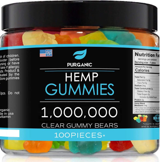 Stress Relief and Relaxation Gummies – 100 Count – Assorted Natural Fruit Flavors – Made in the USA