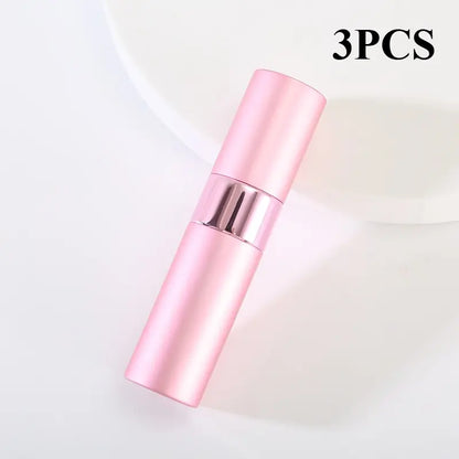 3Pcs 8Ml Aluminium Refillable Perfume Atomizer Bottle Set - Lightweight Leak-Proof Empty Cosmetic Cologne Containers with Funnel, Home Decor Organizer for Travel, Essential Oils, Glass Hats, Shoes, Makeup Tool Kit Storage Bag Matte Black Cabinet Tiktoksho